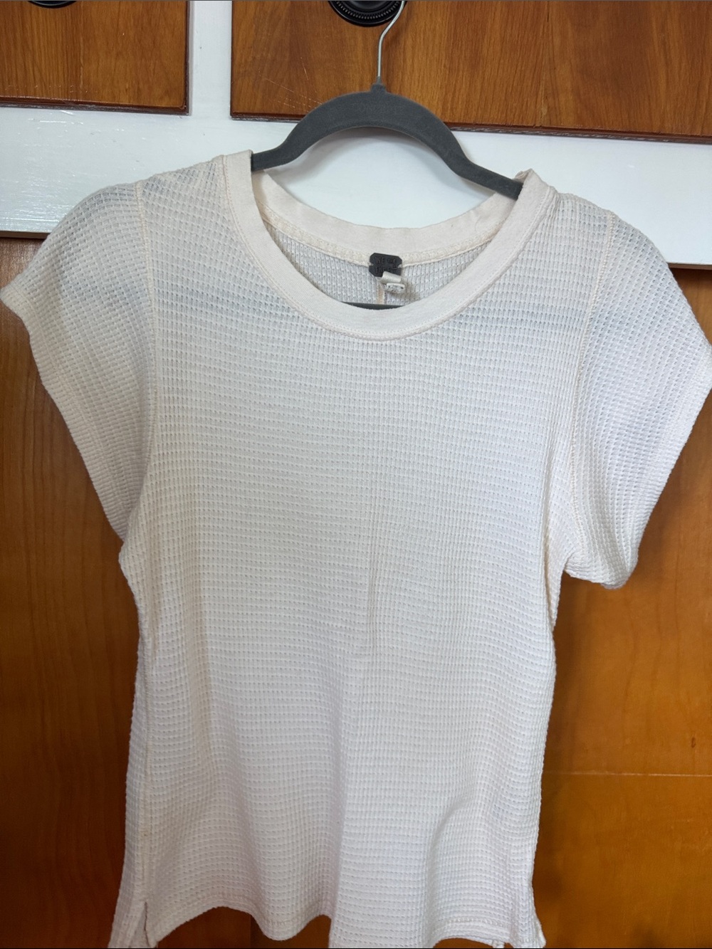 We The Free. Lightweight Cream Waffle Knit Women's Tee